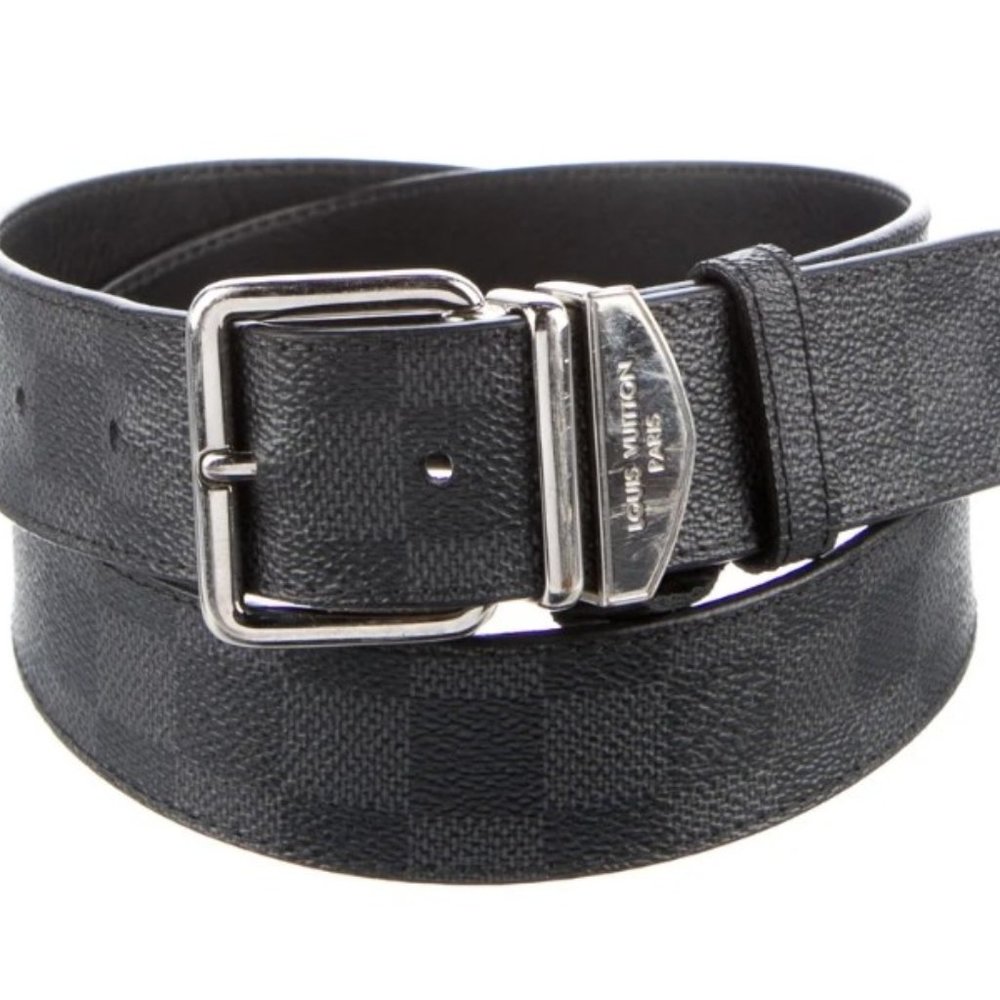 Louis Vuitton Damier Graphite Pattern Belt - Picture 1 of 6
